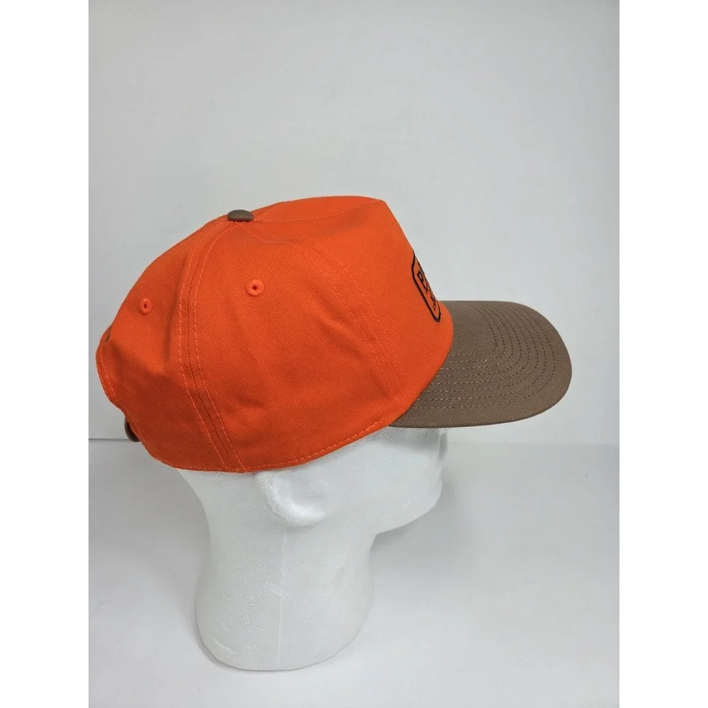 Poncho Outdoors Pheasant Hat OSFA  Embroidered Snapback Cap Orange Brown
